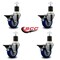 Service Caster 3.5'' Blue Poly Swivel 1-7/8'' Expanding Stem Caster Set with Brake, 4PK SCC-EX20S3514-PPUB-BLUE-PLB-178-4 - alternate 3